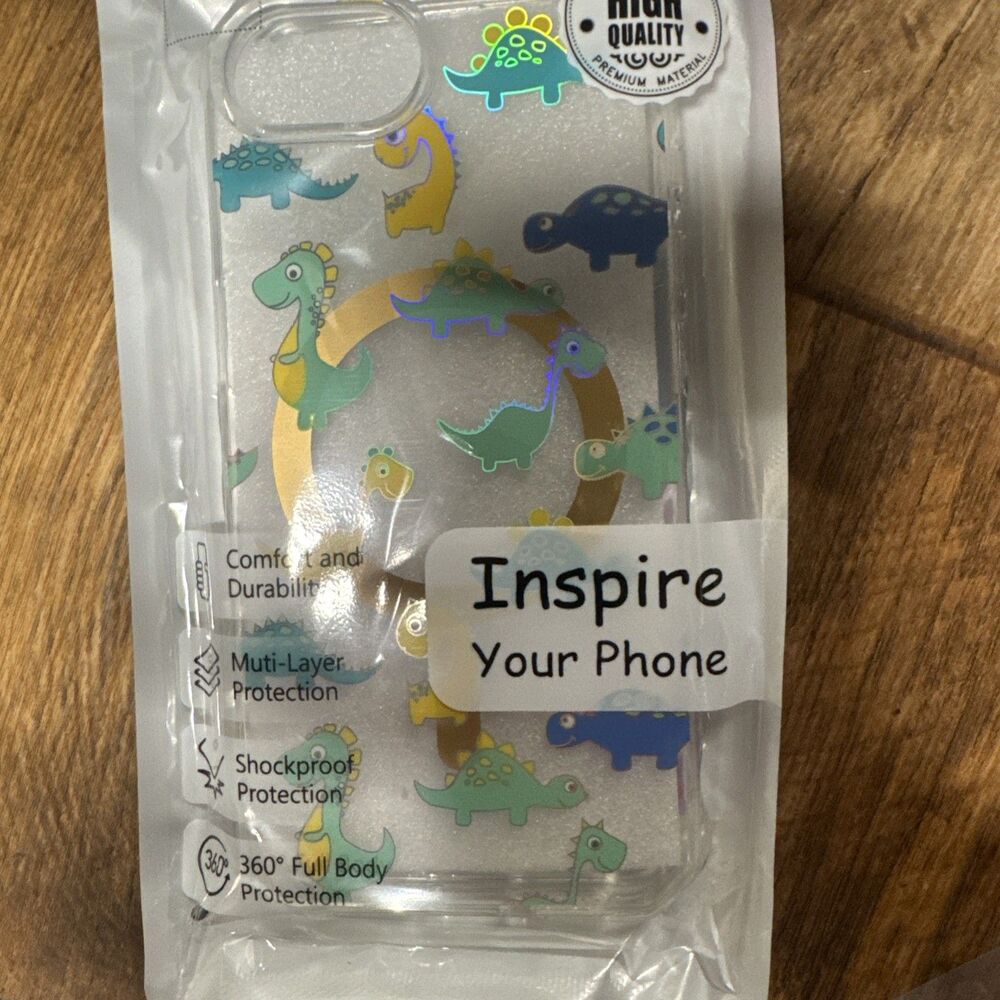 iPhone 16E Clear Case With Dinosaurs  With Magsafe